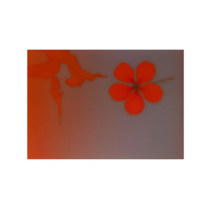 Abstract Red Floral Photo Poster — Minimal Modern Wall Art